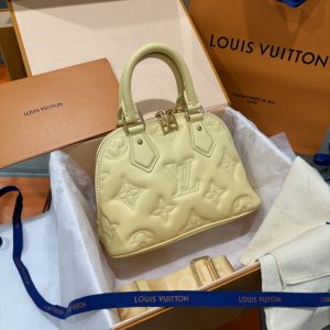 Louis Vuitton Alma BB Bubblegram Calfskin Replica Bags Yellow 24 (2)
