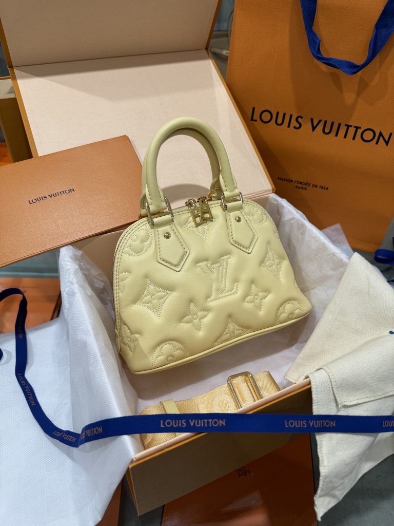 Louis Vuitton Alma BB Bubblegram Calfskin Replica Bags Yellow 24 (2)