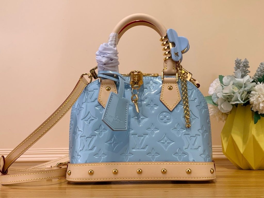 Louis Vuitton Alma BB Replica Bags Blue 23.5x17.5x11 (2)