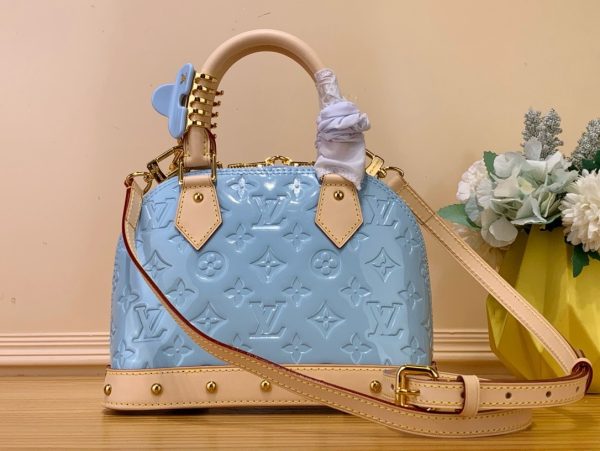 Louis Vuitton Alma BB Replica Bags Blue 23.5x17.5x11 (2)