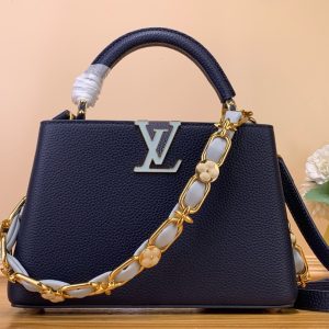 Louis Vuitton Capucines BB Replica Bags Charcoal Purple 27x18x9cm (2)