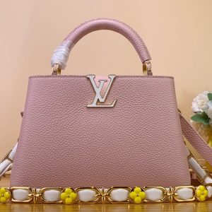 Louis Vuitton Capucines BB Replica Bags Pink 27x18x9cm (2)