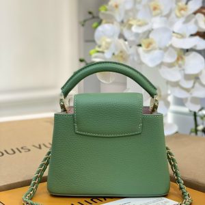 Louis Vuitton Capucines Mini Replica Bags Calf Leather Green Size 21cm (2)