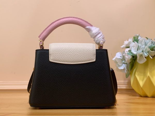Louis Vuitton Capucines Replica Bags Cow Leather Black Size 21cm (11)