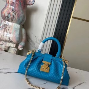 Louis Vuitton Clutch Monogram Blue Handbags 28x14x10cm (2)