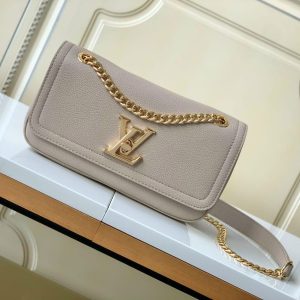 Louis Vuitton LockMe Chain East West Replica Bags Beige Size 23 (2)