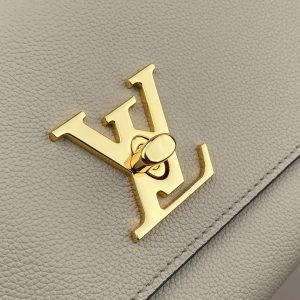 Louis Vuitton LockMe Short Beige Replica Bags Gold Buckle Size 24cm (2)