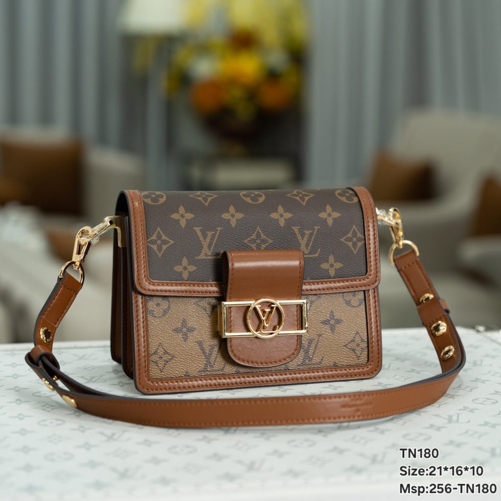 Louis Vuitton Mini Dauphine Monogram Replica Bags Brown Size 21x16x10cm (2)