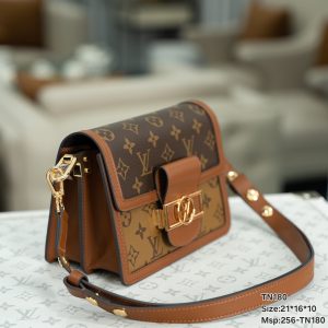 Louis Vuitton Mini Dauphine Monogram Replica Bags Brown Size 21x16x10cm (2)