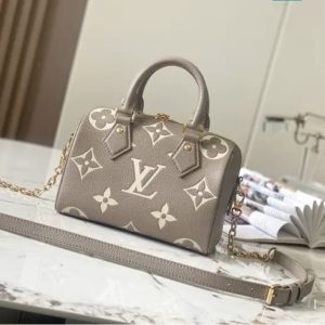 Louis Vuitton Nano Speedy Monogram Empreinte Leather Replica Bags Size 20.5x13 (2)