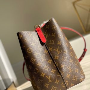 Louis Vuitton NeoNoe MM Bucket Handbags Monogram Red 26x22x27cm (2)