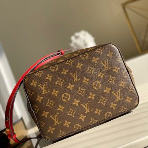 Louis Vuitton NeoNoe MM Bucket Handbags Monogram Red 26x22x27cm (2)