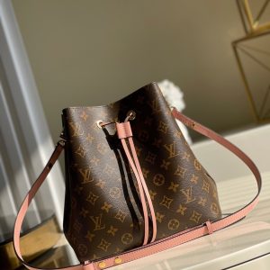 Louis Vuitton NeoNoe MM Bucket Replica Bags Monogram Pink 26x22x27cm (2)