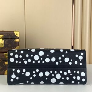 Louis Vuitton On The Go Polka Dot Motifs Black Replica Handbags 35x27x14cm (2)