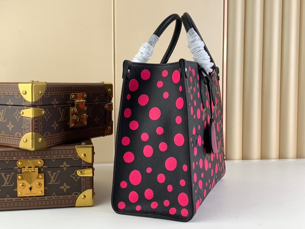 Louis Vuitton On The Go Polka Dot Motifs Replica Handbags 35x27x14cm (2)