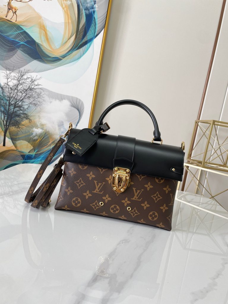 Louis Vuitton One Handle Flap Monogram Canvas And Leather MM Replica Bags Size 25cm (2)