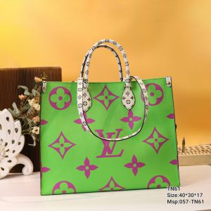 Louis Vuitton Onthego Monogram Mix Pink Green Replica Bags Size 40x30x17cm (1)