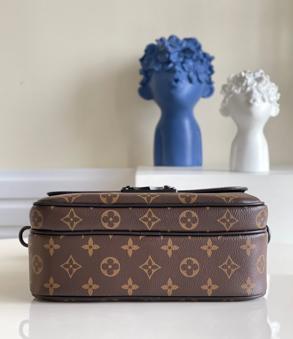 Louis Vuitton Replica Bags LV Monogram Macassar Canvas S Lock Messenger Brown Size 22x18x8cm (2)
