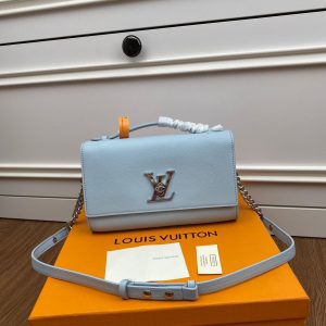 Louis Vuitton Replica HandBags LV LockMe Short Blue Size 24cm (2)