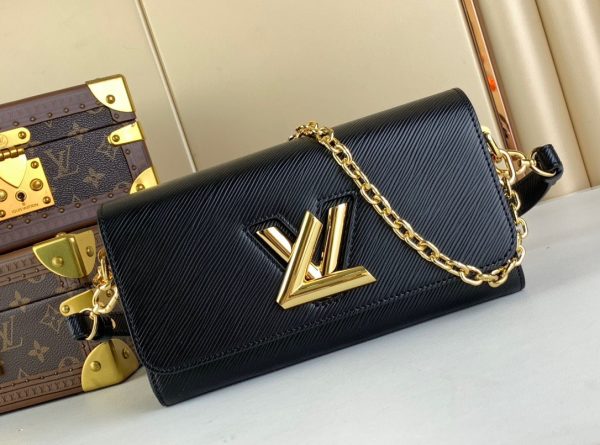 Louis Vuitton Twist West Black Replica Bags Size 23 (2)