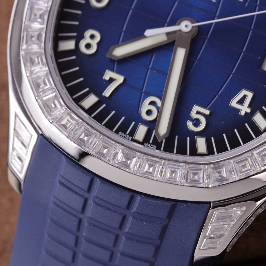 Patek Philippe Aquanaut 5168G Customs Moissanite Baguette Diamonds 42mm (1)