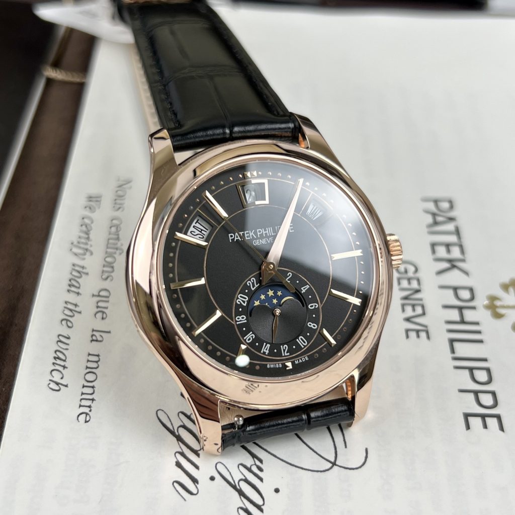 Patek Philippe Complications 5205R 18K Gold Wrapped Black Dial 40mm (9)