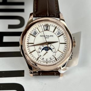 Patek Philippe Complications 5205R Gold Wrapped Brown Leather Strap 40mm (2)