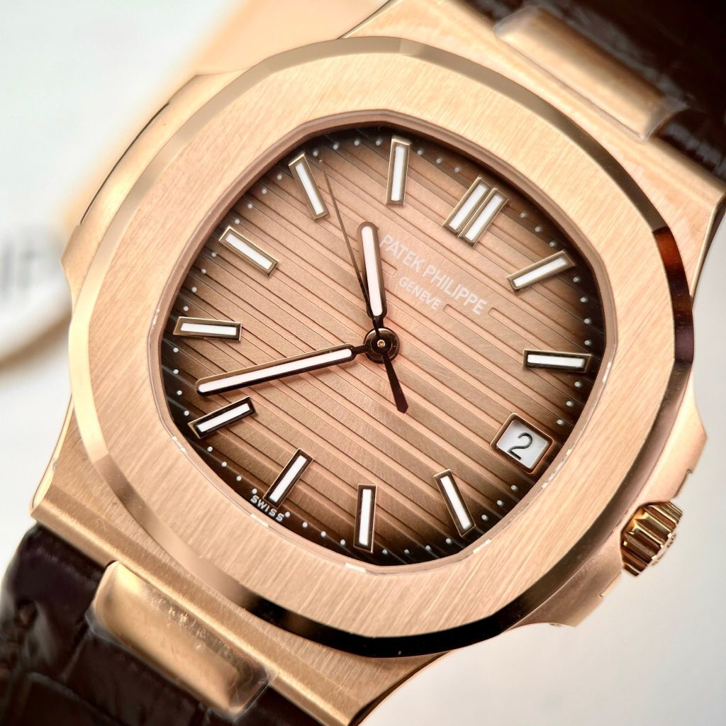 Patek Philippe Nautilus 5711 Chocolate Dial Leather Strap 3K Factory 40mm (2)