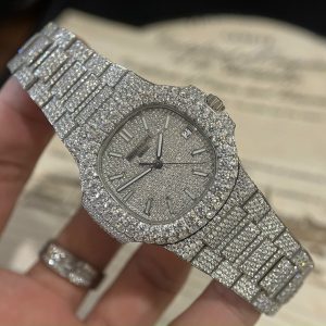 Patek Philippe Nautilus 5719 Iced Out Moissanite Best Replica Watch 40mm (8)