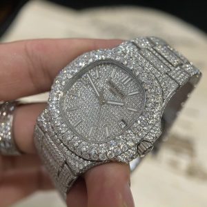 Patek Philippe Nautilus 5719 Iced Out Moissanite Best Replica Watch 40mm