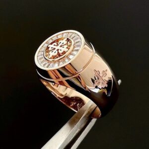Patek Philippe Ring Custom Rose Gold Diamond 10-14-18K (4)