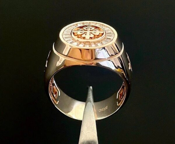 Patek Philippe Ring Custom Rose Gold Diamond 10-14-18K (4)