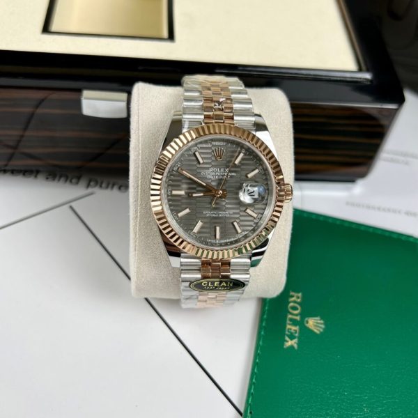 Rolex DateJust 126331 Replica Watch Gray Fluted Dial Clean Factory 41mm (3)