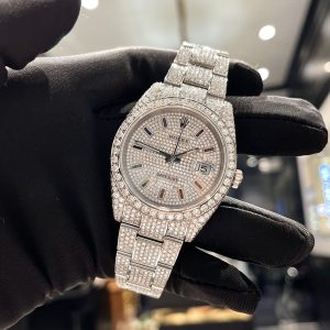 Rolex DateJust 126334 Customs Full Moissanite Diamonds Clone Watches