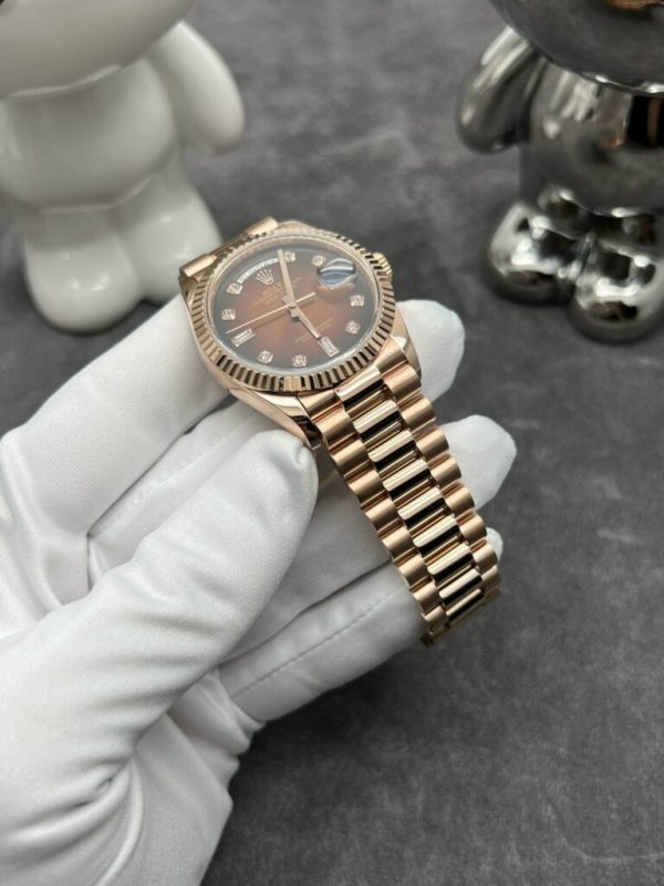 Rolex Day-Date 128235 Chocolate Dial 18K Solid Gold Watch