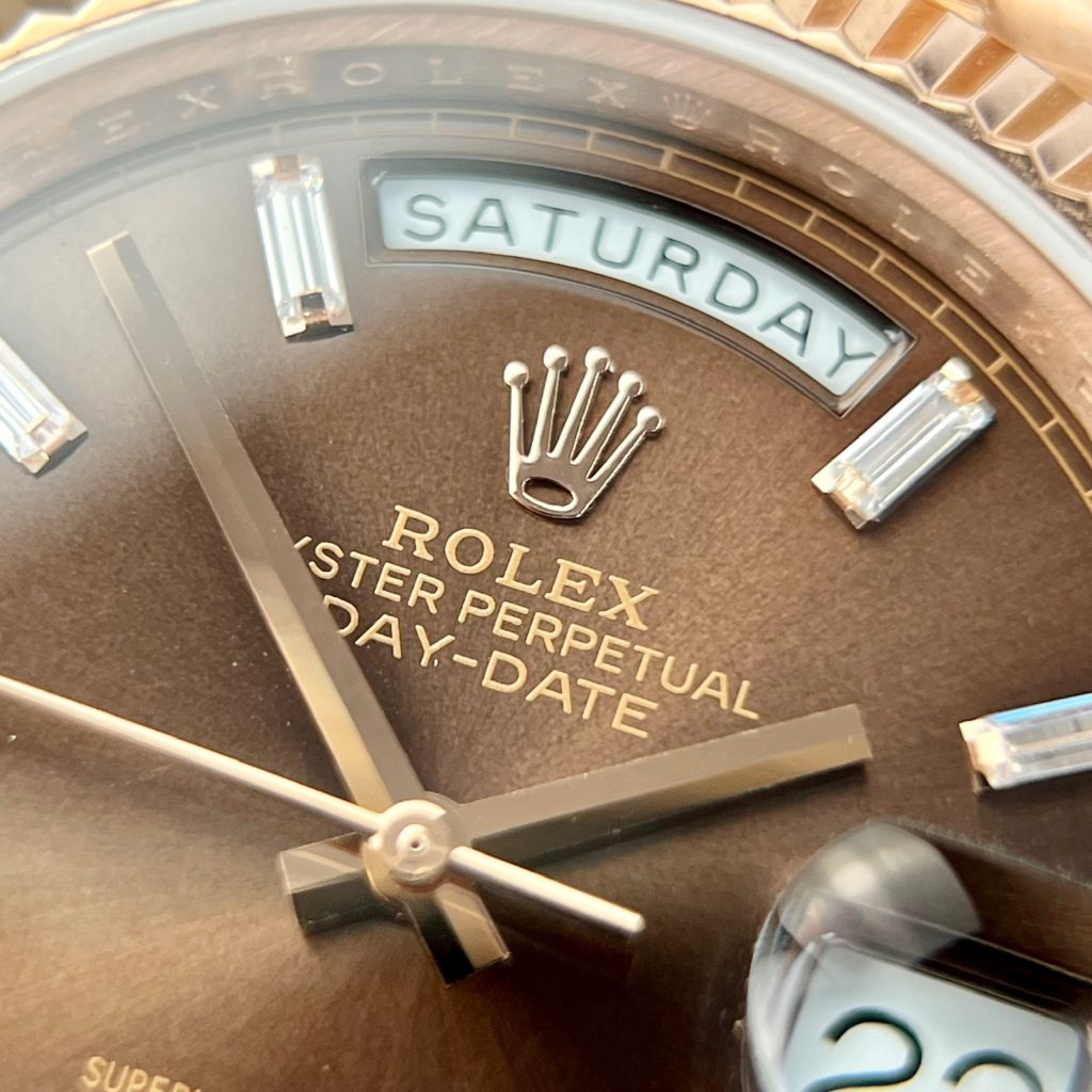 Rolex Day-Date Gold Wrapped Chocolate Daimond-Set Dial 176 Grams GMF 40mm (6)
