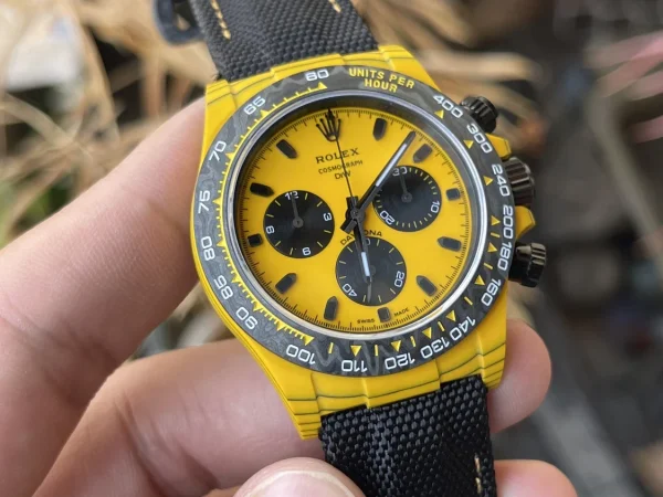 Rolex Replica Watches Daytona Yellow Carbon DIW Factory 40mm (11)