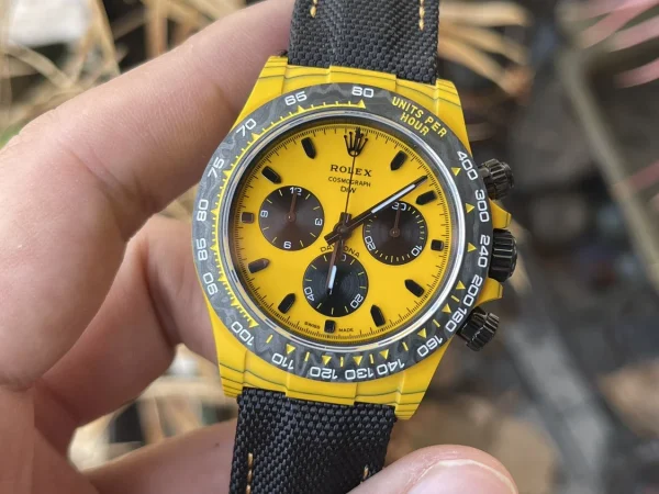 Rolex Replica Watches Daytona Yellow Carbon DIW Factory 40mm (11)