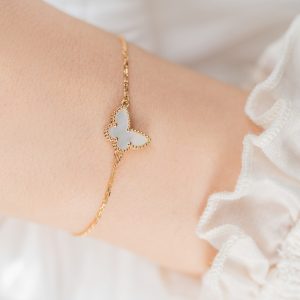 Van Cleef & Arpels Alhambra Butterfly Bracelet Custom Yellow Gold 18k (2)