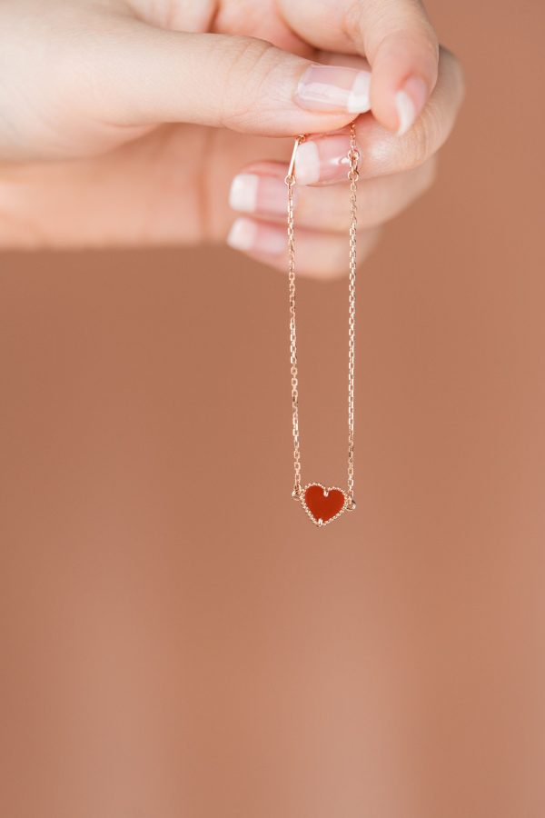 Van Cleef & Arpels Heart Shape Alhambra Bracelet Custom Rose Gold 18k (2)