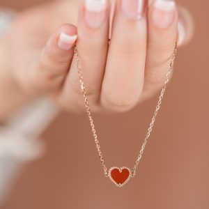 Van Cleef & Arpels Heart Shape Alhambra Bracelet Custom Rose Gold 18k (2)