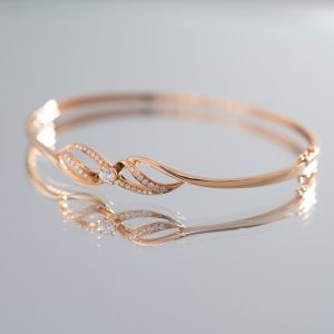 Women’s Bangles Custom Natural Diamond Rose Gold 18k (2)