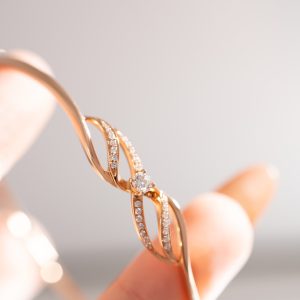 Women’s Bangles Custom Natural Diamond Rose Gold 18k (2)