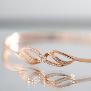 Women’s Bangles Custom Natural Diamond Rose Gold 18k (2)