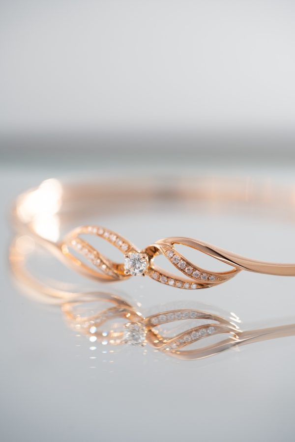 Women’s Bangles Custom Natural Diamond Rose Gold 18k (2)