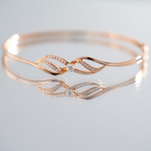 Women’s Bangles Custom Natural Diamond Rose Gold 18k (2)