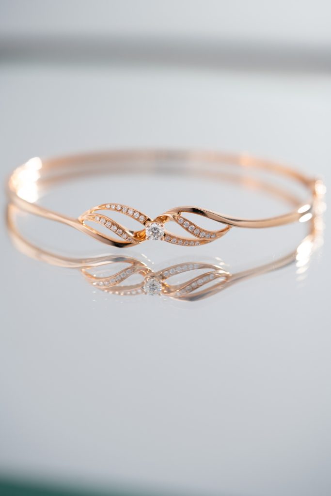 Women’s Bangles Custom Natural Diamond Rose Gold 18k (2)