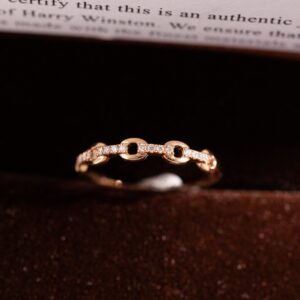 Women's Ring with Natural Diamond Crafted in 18k Rose Gold (2)