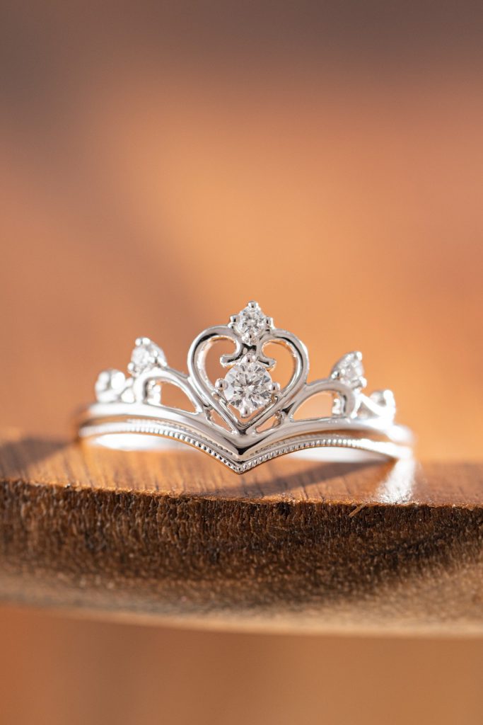 Women's Rings Crown Custom Natural Diamond White Gold 18k (2)