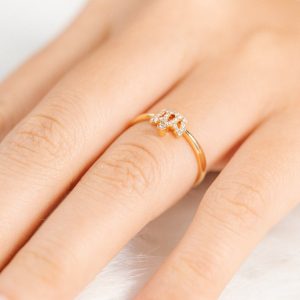 Women’s Rings Pattern Crown Custom Natural Diamond Rose Gold 18k (2)